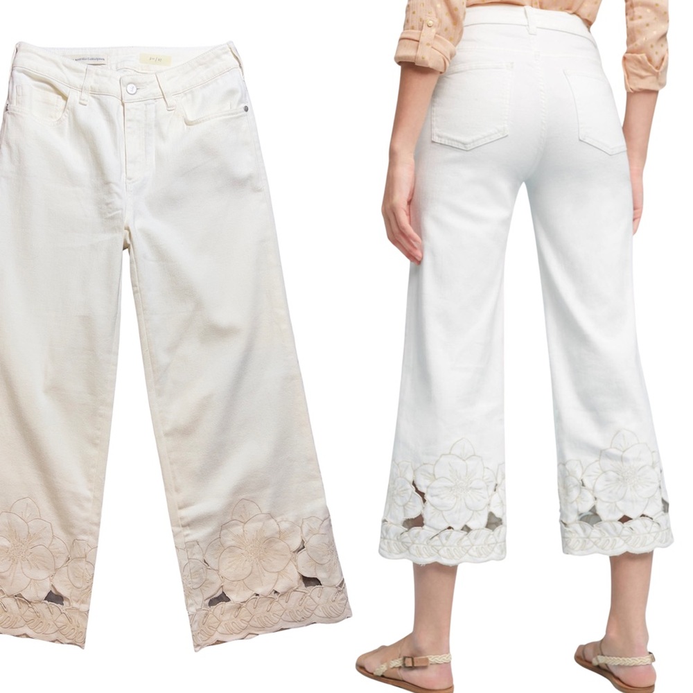 Pilcro and the Letterpress Pilcro Stet Mid-Rise Cutout Cropped Jeans - Picture 2 of 16